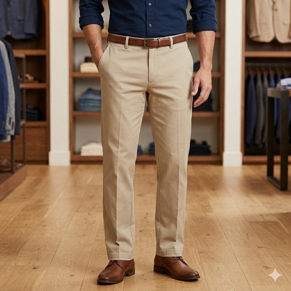 New Dockers Easy Khaki Pants Mens 36x30 Tan Classic Fit Stretch Performance NEW